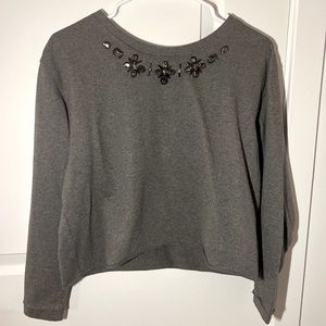 Gray embellished full sleeves